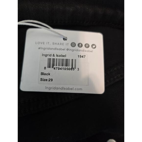 Ingrid & Isabel Black Maternity Waist Relief Women's Skinny Jeans 29 NWT - Picture 5 of 6